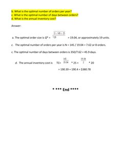 Inventory Management and Cost Analysis | PDF | Inventory | Supply Chain ...