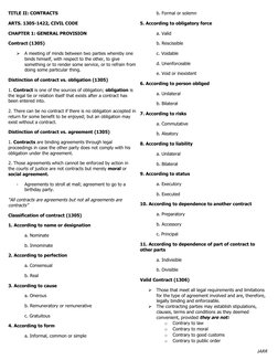 Overview of Contracts: Art. 1305-1422 | PDF | Offer And Acceptance ...