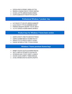 
22P26-HD8YH-RD96C-28R8J-DCT28

SK8WH-JVQDM-C9HVC-YR2XC-8M76G

2V3W2-JXTTR-28RD8-R228D-KR69C

272P4-GQ8V6-97YYM-9YTHF-DC2