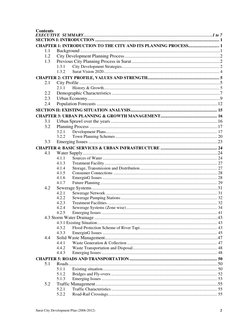 Surat City Development Plan (2006-2012) 
 
  
2 
Contents 
SECTION I: INTRODUCTION ..........................................