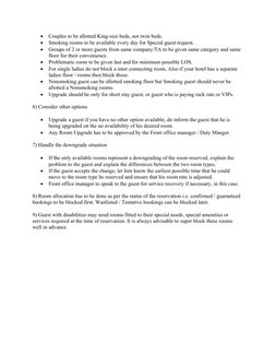Room Upgrade Sop Examples Room Allocation and Upgrade SOP | PDF | Business