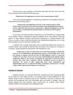 Intro to Engineering Course Overview | PDF | Engineer | Engineering