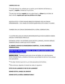 1 REYES 19:15-16
15 Y le dijo Jehová: Ve, vuélvete por tu camino, por el desierto de Damasco; y 
llegarás, y ungirás a Hazael