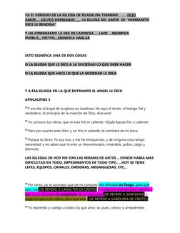 YA EL PERIODO DE LA IGLESIA DE FILADELFIA TERMINÓ… …. FILIO 
AMOR…..DELFOS HERMANOS ,,,,, LA IGLESIA DEL AMOR  DE “HERMANITO