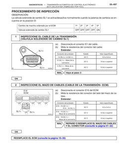 DIAGNOSTICOS
–
TRANSMISIÓN AUTOMÁTICA DE CONTROL ELECTRÓNICO 
[ECT] (HILUX/A750F (FABRICADO POR TDV))
05–497
Cambio de marcha