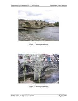 Department of Civil Engineering, N-W.F.P UET, Peshawar                
Introduction to Bridge Engineering 
 
Prof Dr. Qaisar