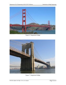 Department of Civil Engineering, N-W.F.P UET, Peshawar                
Introduction to Bridge Engineering 
 
Prof Dr. Qaisar