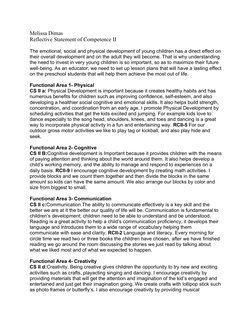 CDA Competency Statement II Overview | PDF | Cognitive Development ...