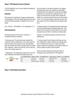 Step 2: PID Based Control System
The PID Algorithm is an ecient method of designing
a Control System. 
Deﬁnition 
PID stands