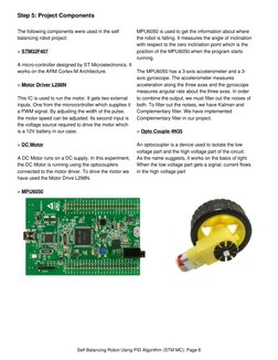 Step 5: Project Components
The following components were used in the self
balancing robot project: 
> STM32F407 
A micro-cont