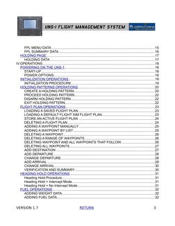 Universal UNS-1 FMS User Manual | PDF | Aerospace | Aerospace Engineering