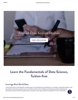 Free Applied Data Science Module | PDF | Data Science | Python ...
