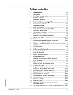 Sysmex serie CA-600
I
Revisión: Abril 2014
Tabla de contenidos
1.
Introducción ..............................................