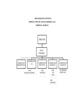 ORGANIGRAMA FUNCIONAL
HOSPITAL TIPO I Dr. MANUEL HEREDIA ALAS
LIBERTAD – BARINAS
              ENF I
INMUNIZACIONES
     ENF.