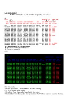 Ca7 Mainframe CA7 Mainframe Job Commands Overview | PDF | Software Engineering ...