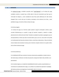 ESQUEMAS DE RECHAZO DE CARGA 
S.E.P. 
 
                PRESENTADO POR: Guevara Zárate,  Adrián Emilio