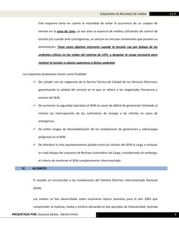 ESQUEMAS DE RECHAZO DE CARGA 
S.E.P. 
 
                PRESENTADO POR: Guevara Zárate,  Adrián Emilio
