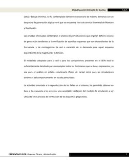 ESQUEMAS DE RECHAZO DE CARGA 
S.E.P. 
 
                PRESENTADO POR: Guevara Zárate,  Adrián Emilio