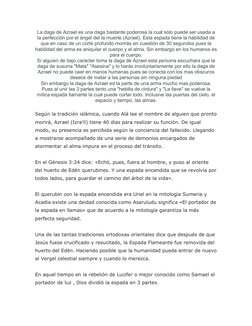 La daga de Azrael es una daga bastante poderosa la cual solo puede ser usada a
la perfección por el ángel del la muerte (Azra