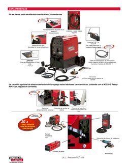 [ 4 ]  | Precision TIG® 225 
 
CARACTERÍSTICAS 
 
No se pierda estas excelentes características convenientes