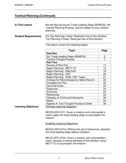 Tactical Planning in Marine Corps Operations | PDF | Reconnaissance ...