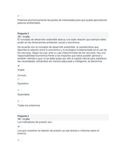 Potencia económicamente las partes de interesadas para que pueda aprovisionar 
pasivos ambientales. 
  
  
Pregunta 3 
10