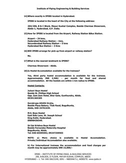 Institute of Piping Engineering & Building Services 
 
 
IPEBS – INSTITUTE OF PIPING ENGG. & BUILDING SERVICES 
206, B-BLOCK,