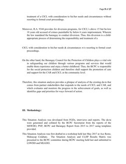 Situational Analysis of CICL in Barangay | PDF | Metro Manila ...