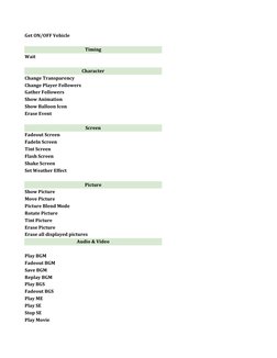 RPG Maker MV/MZ Script Call Guide | PDF | Control Flow | Computer ...