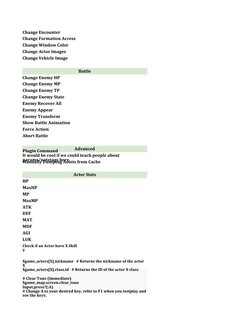 RPG Maker MV/MZ Script Call Guide | PDF | Control Flow | Computer ...