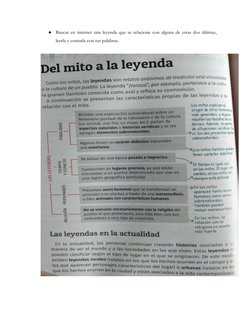 ●
Buscar en internet una leyenda que se relacione con alguna de estas dos últimas,
leerla y contarla con tus palabras.
