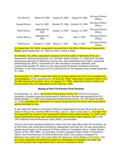 First Waiver
March 30, 2005
August 26, 2004
August 30, 2004
Revenue District
Officer
Second Waiver
June 30, 2005
October 22,