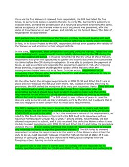 Vis-a-vis the five Waivers it received from respondent, the BIR has failed, for five 
times, to perform its duties in relatio
