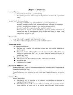 Gove Inventory Government Inventory Management Procedures | PDF | Inventory | Cost Of ...