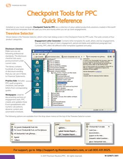 Checkpoint Tools For PPC: Quick Reference | PDF | Microsoft Excel ...