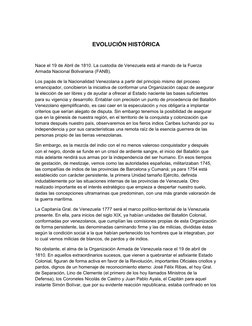 Evolución de la FANB en Venezuela | PDF | Venezuela | Militar