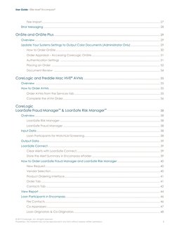 User Guide g Ellie Mae® Encompass®
ii
© 2019 CoreLogic, Inc. All rights reserved. 
Proprietary. This material may not be repr