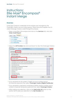 User Guide g Ellie Mae® Encompass®
1
© 2019 CoreLogic, Inc. All rights reserved. 
Proprietary. This material may not be repro