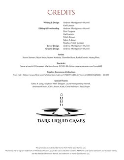 Credits
Writing & Design
Editing & Proofreading
Cover Design
Graphic Design
Andrew Montgomery‐Hurrell
Karl Larsson
Andrew Mon