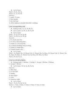 Tactics for Listening Answer Key | PDF | Chess | Chess Theory