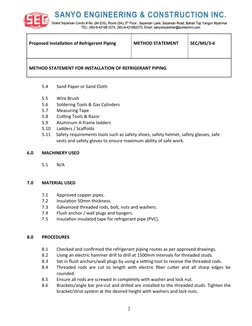 Refrigerant Piping Installation Method | PDF | Scaffolding | Pipe ...