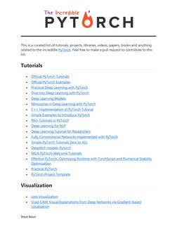 Steve  (https://github.com/ritchieng/the-incredible-pytorch/blob/master/the_incredible_pytorch.png)Nouri 
 
 
This is a curat