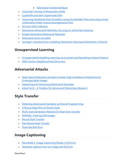 Steve Nouri 
e. Adversarial Variational Bayes  (https://arxiv.org/abs/1701.04722)
• 
Improved Training of Wasserstein GANs 
•
