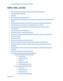Steve Nouri 
• 
Task-based End-to-end Model Learning  (https://github.com/locuslab/e2e-model-learning)
GANs, VAEs, and AEs 
•
