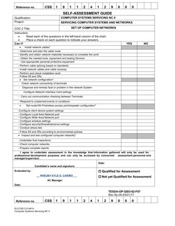 CSS NC II Self-Assessment Guide | PDF | Operating System | Installation ...