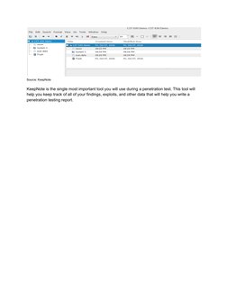 Source: KeepNote 
 
KeepNote is the single most important tool you will use during a penetration test. This tool will 
he