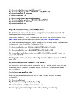 Cisco Router Configuration Guide | PDF | Router (Computing) | Ip Address