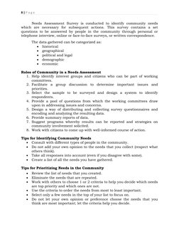 Community Needs Assessment Guide | PDF | Needs Assessment | Survey ...