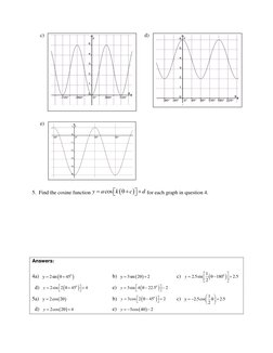 Sinusoidal Functions Practice Worksheet | PDF | Trigonometric Functions ...