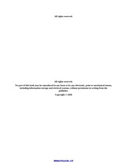 All rights reserved.
All rights reserved.
No part of this book may be reproduced in any form or by any electronic, print or m